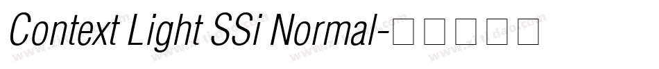 Context Light SSi Normal字体转换